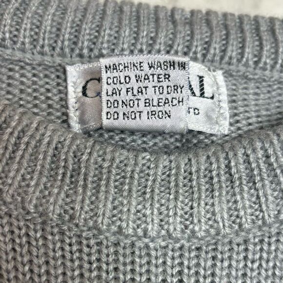 Vintage Scotty Scottie dog Graphic Crewneck Sweater grey black Size Small 90s - Picture 6 of 9